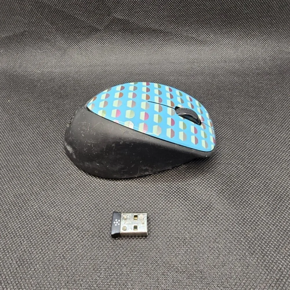 HP Wireless Mouse X4000 Morfftul Black w/ Cupcake Pattern ~ With Dongle